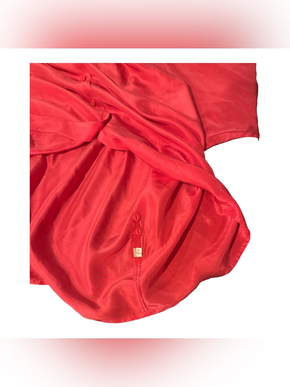 Y2K The Limited 100% Silk Blouse Balloon Sleeve Large Lagenlook Boho VTG Button - Picture 7 of 7